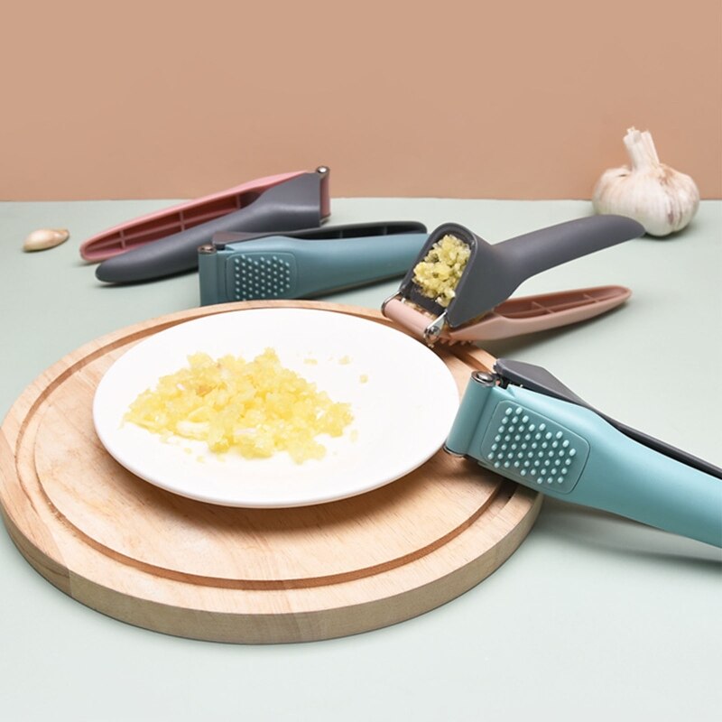 Garlic Press Crusher Kitchen Cooking Vegetables Ginger Squeezer Masher Handheld Ginger Mincer Tools Easy to Clean