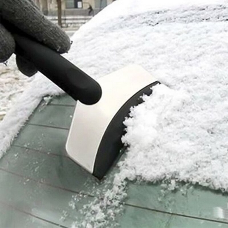 Sneeuwschuiver van roestvrij staal voor auto's, sneeuw- en ijskrabber, voorruitreiniger, gereedschap voor het verwijderen van ijs, gereedschap voor het reinigen van ramen, auto-accessoires