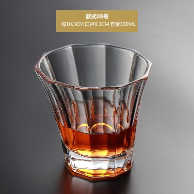 Verre en cristal trempé pour eau chaude et froide, 1 pièce, verres créatifs à vin blanc, liqueur à boire, whisky: 08
