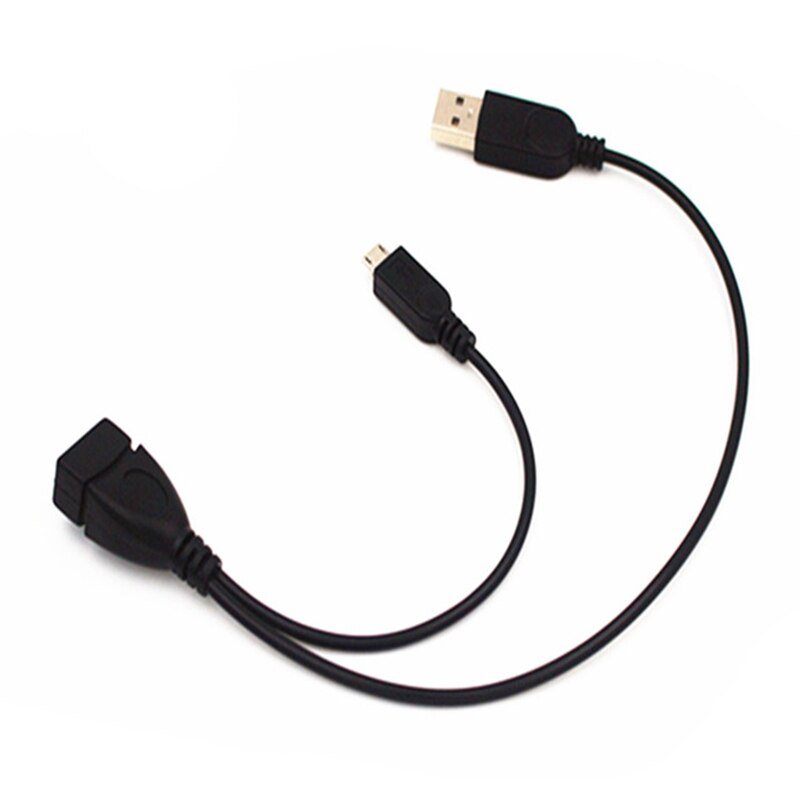 Micro USB 2.0 5 Pin Host OTG Cable adapter With USB Power For Cell Phone Tablet PC mobile phone external U disk reader cable