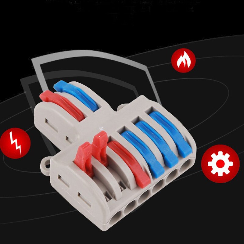 5pcs/Lot SPL-42/62 Mini Fast Wire Connector Universal Wiring Cable Connector Wire Connector Push-in Conductor DIY tool