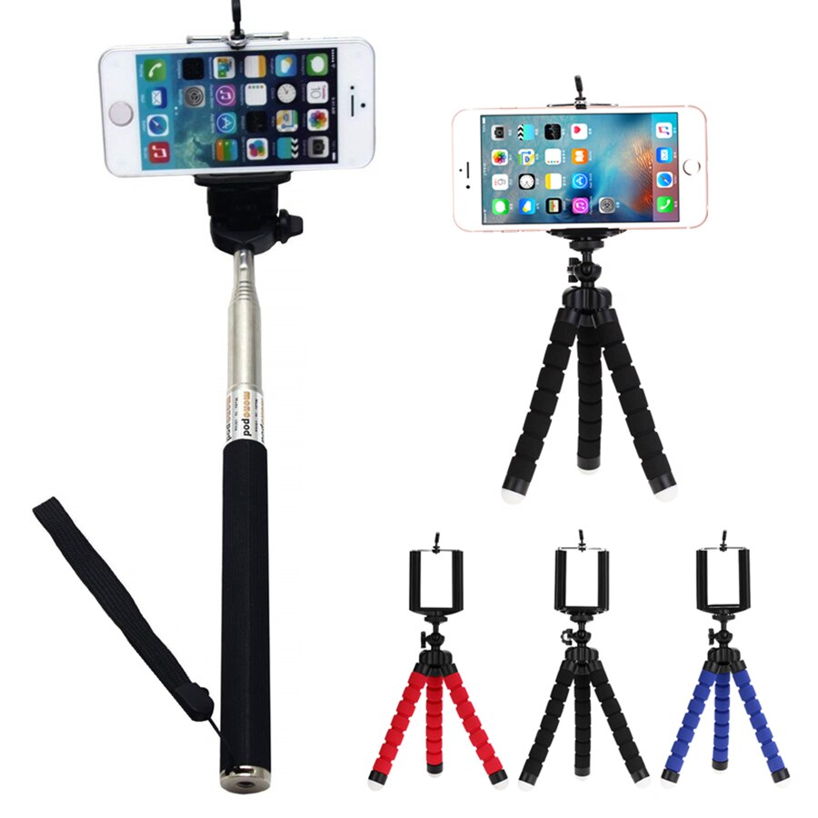 Selfie Sticks statief voor telefoon smart draagbare opvouwbare stok selfie stok statief voor gopro xiaomi samsung iPhone 8 8 s