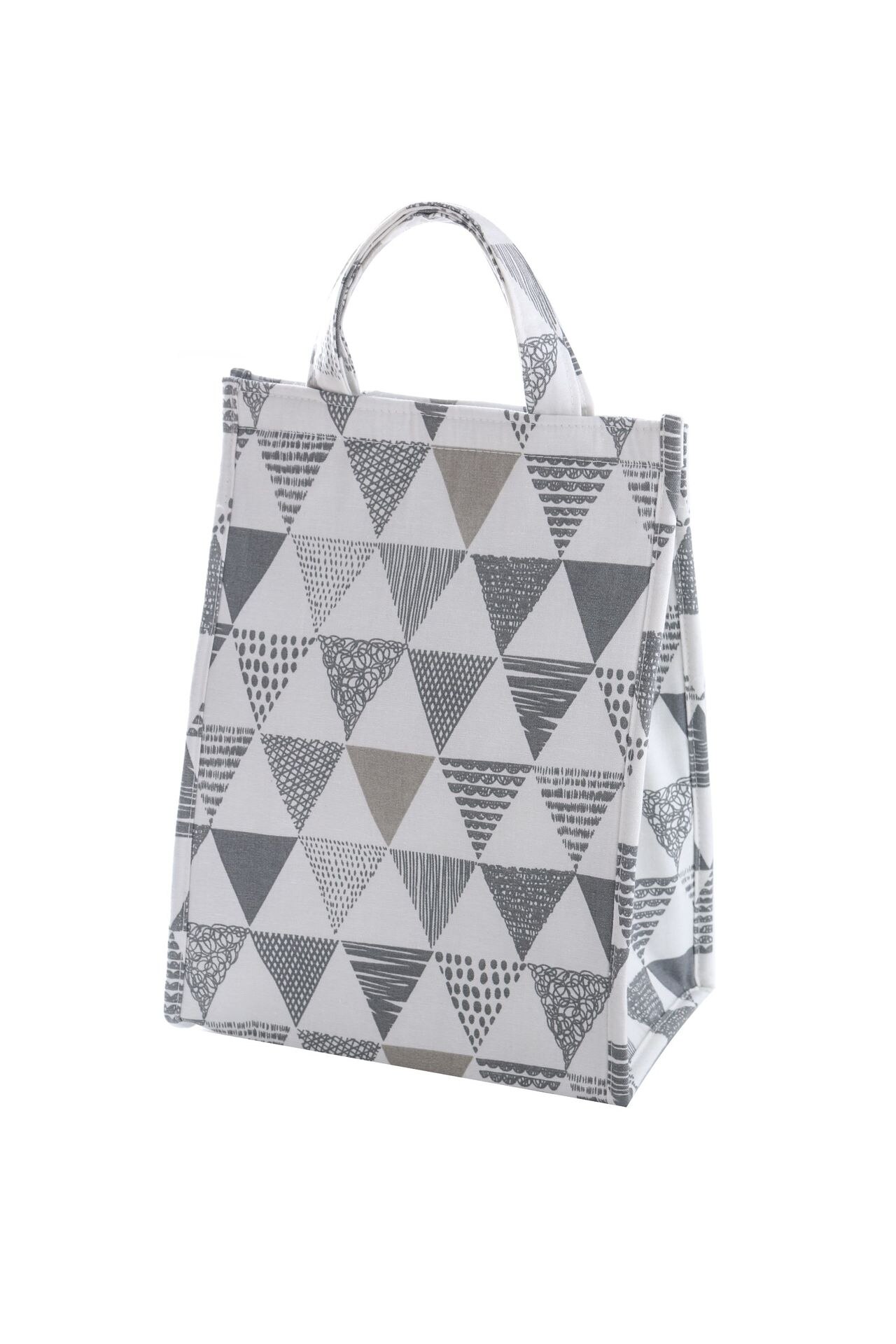 Lunch Bag For Food Unisex Outdoor Simple Style Large Capacity Waterproof Lunch Bag Torba Na Lunch Gray: Triangle