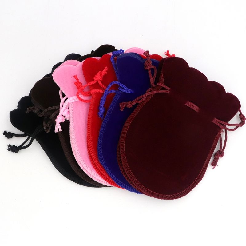 10PCS Calabash Gourd Velvet Jewelry Bags Packaging Drawstring Pouches For Jewelry Engagement Party Wedding DIY Accessories