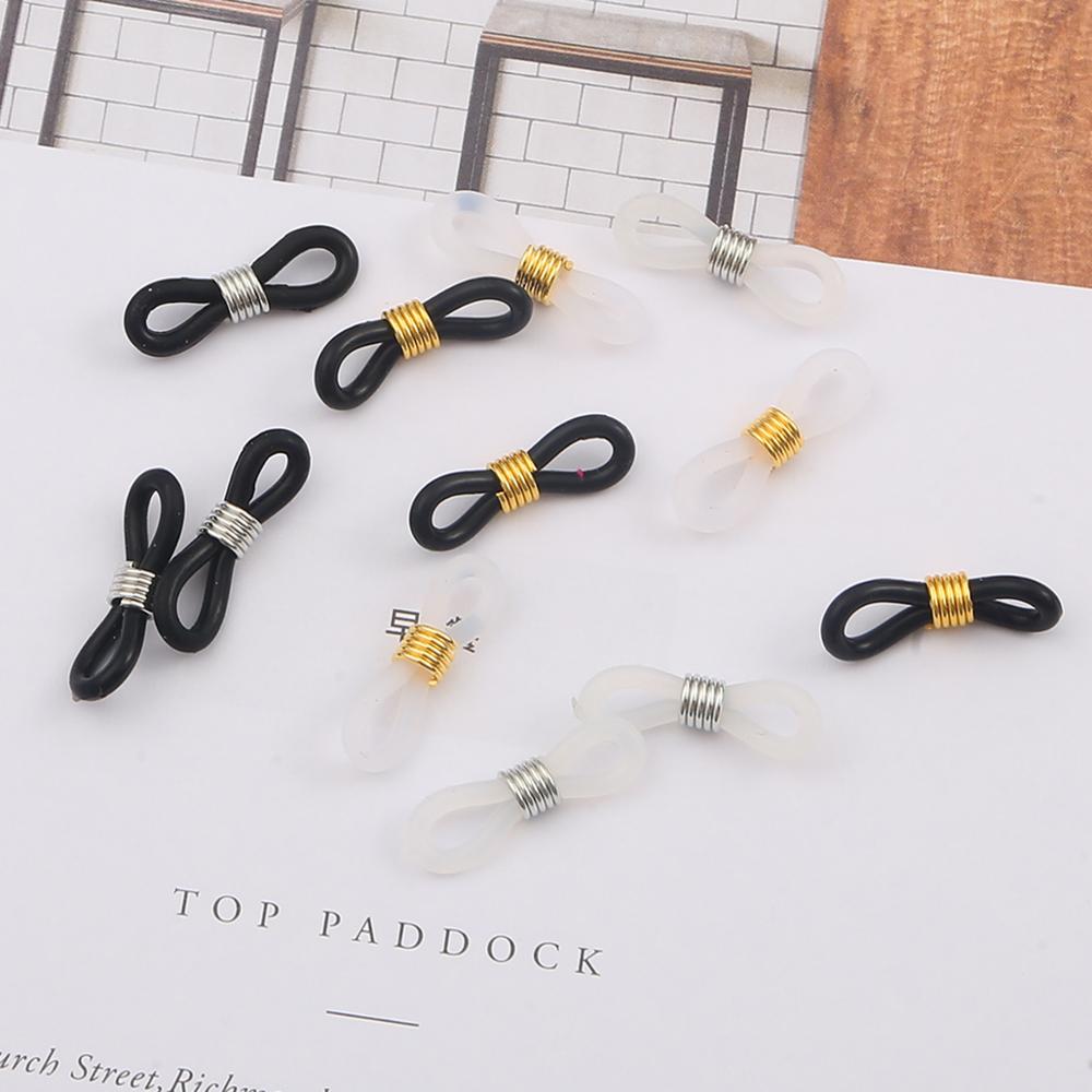 20pcs/lot 20x6mm Adjustable Glasses Chain Silicone Rubber Ring Non Slip DIY Connector Strap Eyelets Rope glasses Cord Accessory