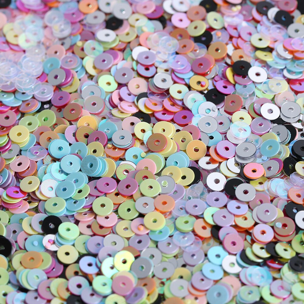 1000 stuks/zak 4mm veelkleurige losse plastic pailletten voor thuisfeesten, bruiloftsdecoratie, facetkralenversiering, doe-het-zelf naaiaccessoires