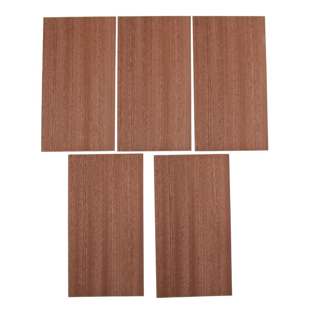 Tête de guitare en bois, 5 pièces, plaque de placage, couvre-chef, pièces de guitare, artisanat Luthier 220x110x1mm: Sapele Wood