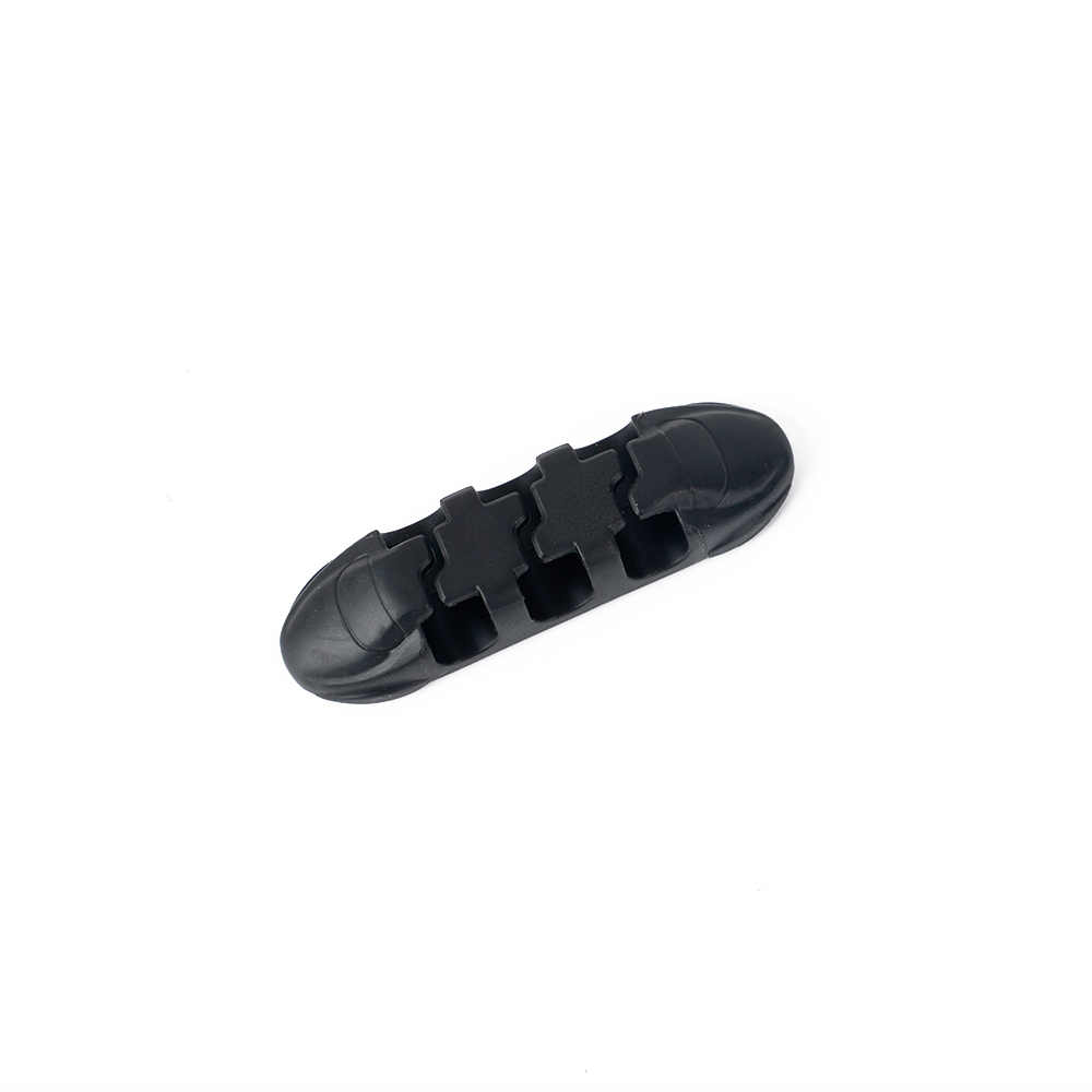 Cable Holder Cable Organizer USB Winder Desktop Tidy Management Cord Flexible Usb Wire Winder Clips for Mouse Keyboard Earphone: 3 Holes Black