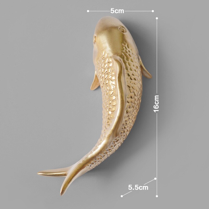 3D Stereo Harz Lotus Fisch Blumen Handwerk Dekoration Europäischen Wohnzimmer Hause Wand Hängen Fische Wandbild Kreative Wand Aufkleber: 13