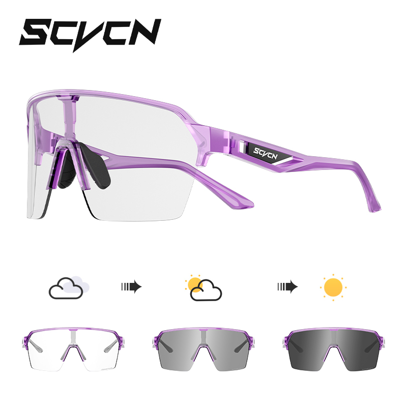 Scvcn-gafas de sol fotocromáticas para mujer, lentes de sol de lujo a la para conducir, pescar, ciclismo, Golf, bicicleta de montaña: Gris