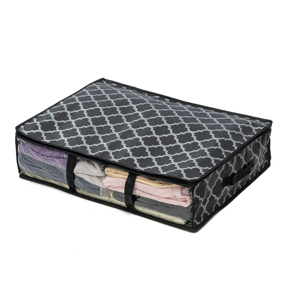 40L Underbed Storage Bag Foldable Quilt Clothes Storage Bag Large Capacity Dustproof Toys Bags Moisture Dust Proof Organizer: green