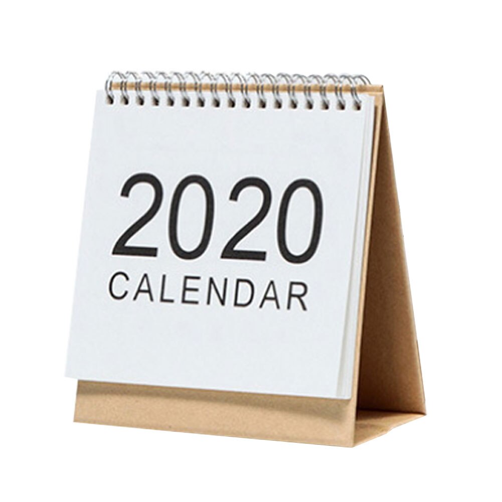 Simple Desktop Calendar Dual Daily Schedule Table Planner Desk Yearly