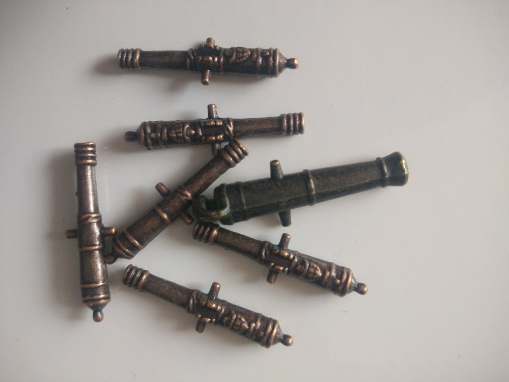 Skala 1/100 halcon model skibstilbehør sæt klassisk kanon+legeringsanker+messingankerkæde+kanonkugle+træløb