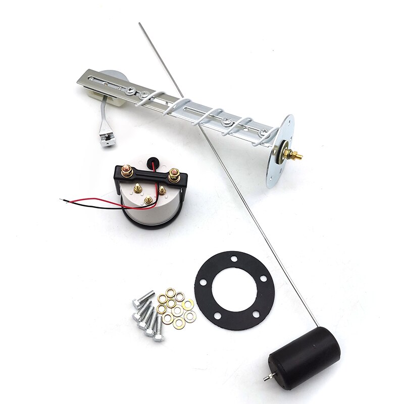 2" Car Oil Fuel Level Gauge Sending Unit Kit LED Pointer Meter With Fuel Sensor E-1/2-F Pointer