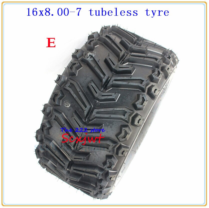16 x 8-7 (200/55-7)  kart bildeler 7 tommer atv dekk 16 x 8.00-7 16 * 8-7 motorvei dekk terreng dekk slitesterke hjul dekk
