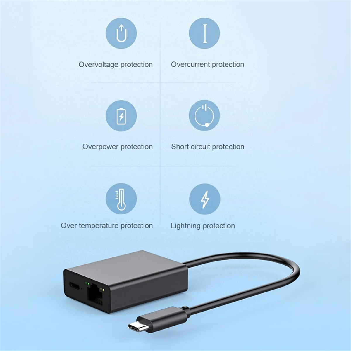 Voor Google TV 4K USB Dock Adapter USB C Ethernet USB C naar Ethernet Adapter Plug en Play Ondersteuning PD Opladen