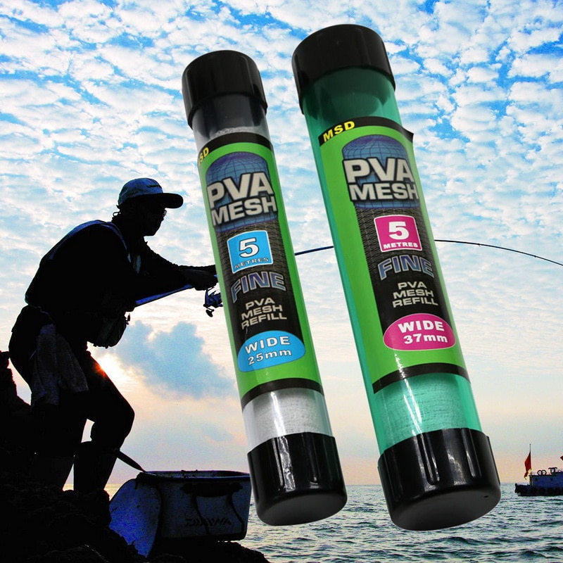 1 st 5m vattenlösande pva smalmaskigt rörnät karpfiskematare beten upplösande pva smalmaskigt rörnät