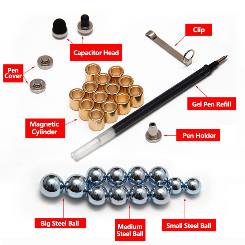 Metal Magnetic Pen Decompression Toy Gel Pen Multifunction Fidget Touch Pen School Office Writing Stationery