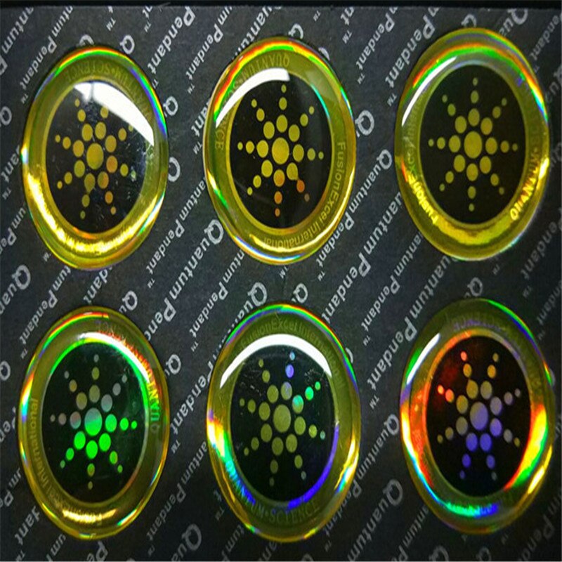 Protector cuántico pegatina para teléfono móvil con iones negativos escudo Anti radiación: Dorado