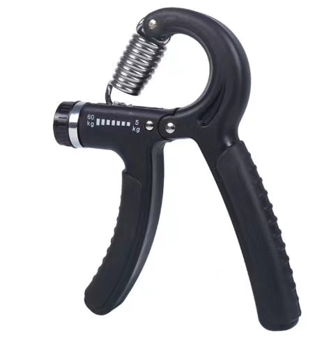 Fortalecedor de aperto para treinamento de força, exercitador de mão ajustável 5-60kg, fitness, unissex, treinamento de reabilitação de dedos, aperto de mão: Preto