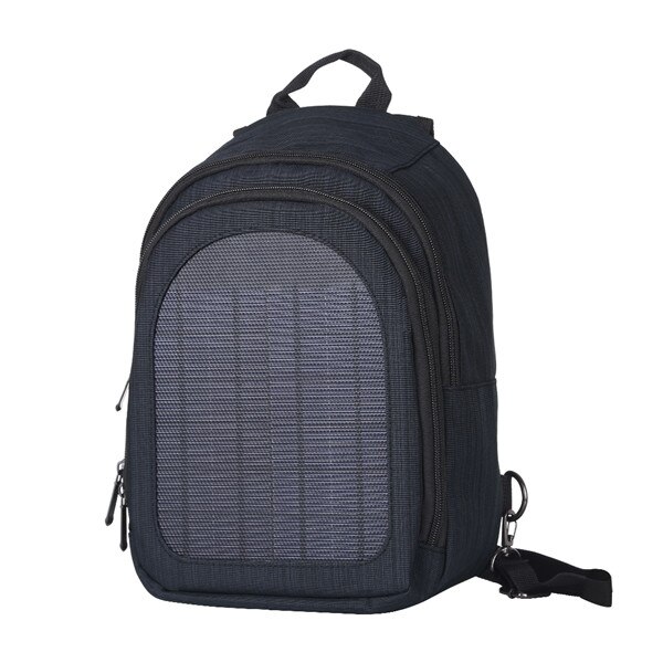 Haweel 5W Solar Panel Männer Rucksack Powered Rucksack Usb Lade Anti-Diebstahl Laptop Reise Rucksäcke für Männer Leinwand bagpack: Black