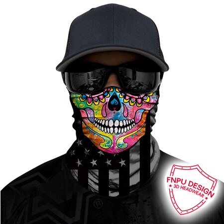 Bjmoto festival fest maske balaclava sømløs cykel biker spøgelse tørklæde halv ansigtsmaske skjold anti-uv vindtæt pandebånd: Model 10