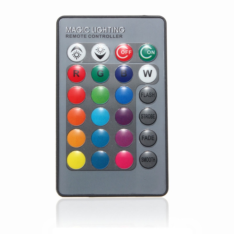 24 Keys IR Wireless Remote Controller For Globe Bulbs RGB Light Lamp LED Strip Lights Without Battery