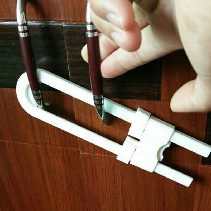 1pc Plastic Baby Safety Lock U-Shaped Cabinet Latches Kids Toddler Safe Closet Kitchen Door Locks