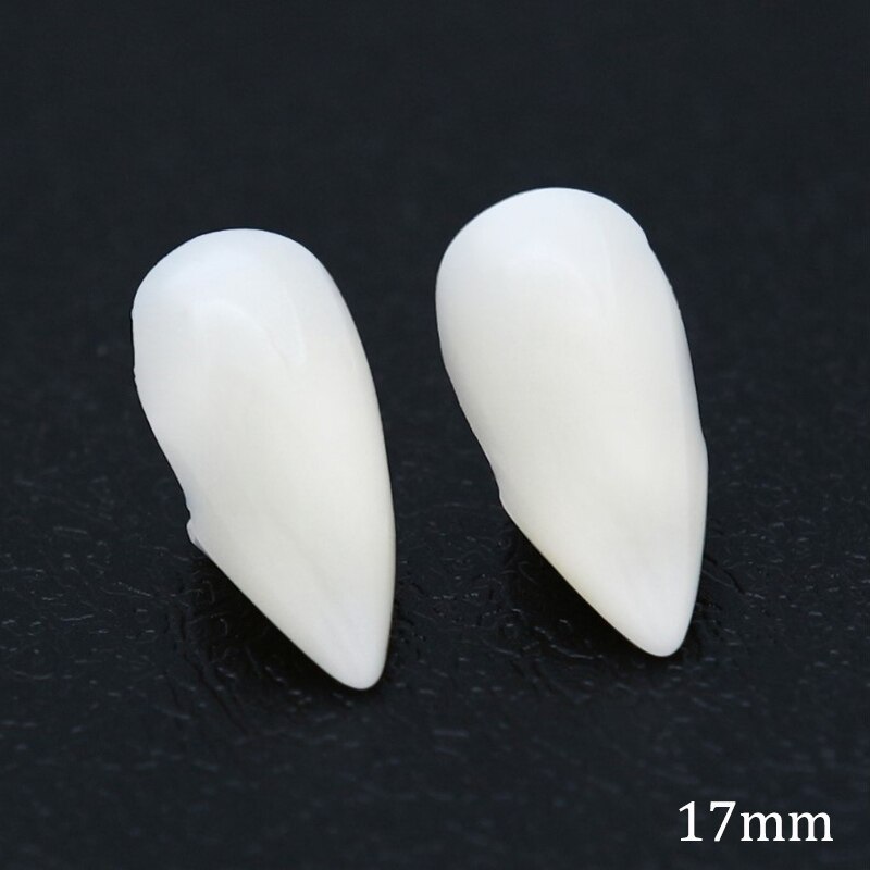 2pcs Halloween Decorations Vampire Teeth Fangs Dentures Cosplay False Teeth Costume Props for Horror Halloween Party Supplies: teeth (17mm)