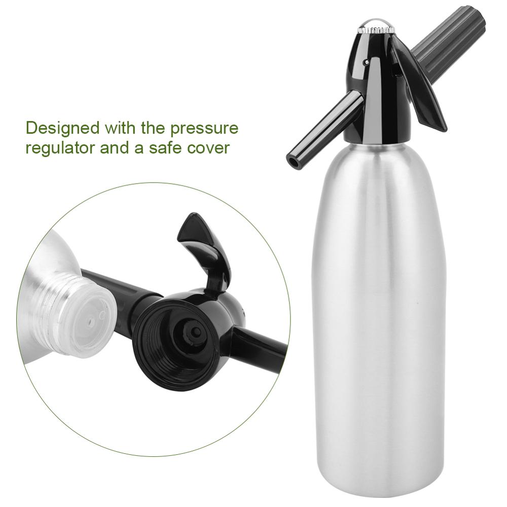 1L Soda Siphon CO2 Dispenser Water Bottle Cup Generator Soda Maker Cool Drink Cocktail Soda Machines with Pressure Regulator