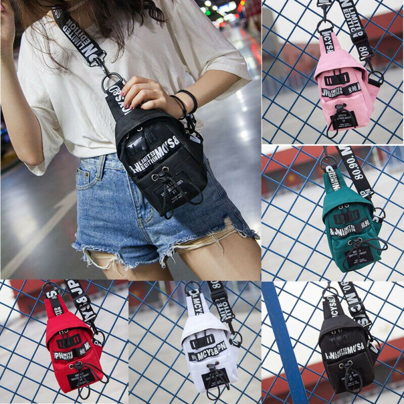 Bolso de mano para mujer, riñonera con cinturón de nailon, mochila de cintura con cierre, informal