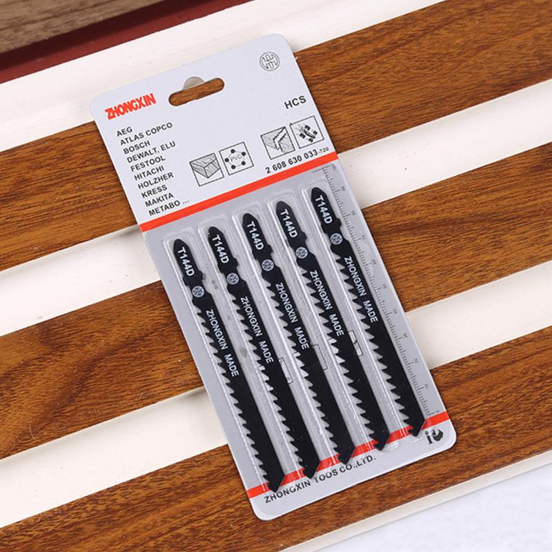 5pcs/bag Alloy Steel Jig Hacksaw Saw Blade Set Cutting Tool for Wood Sheet Panels T244D, T144D