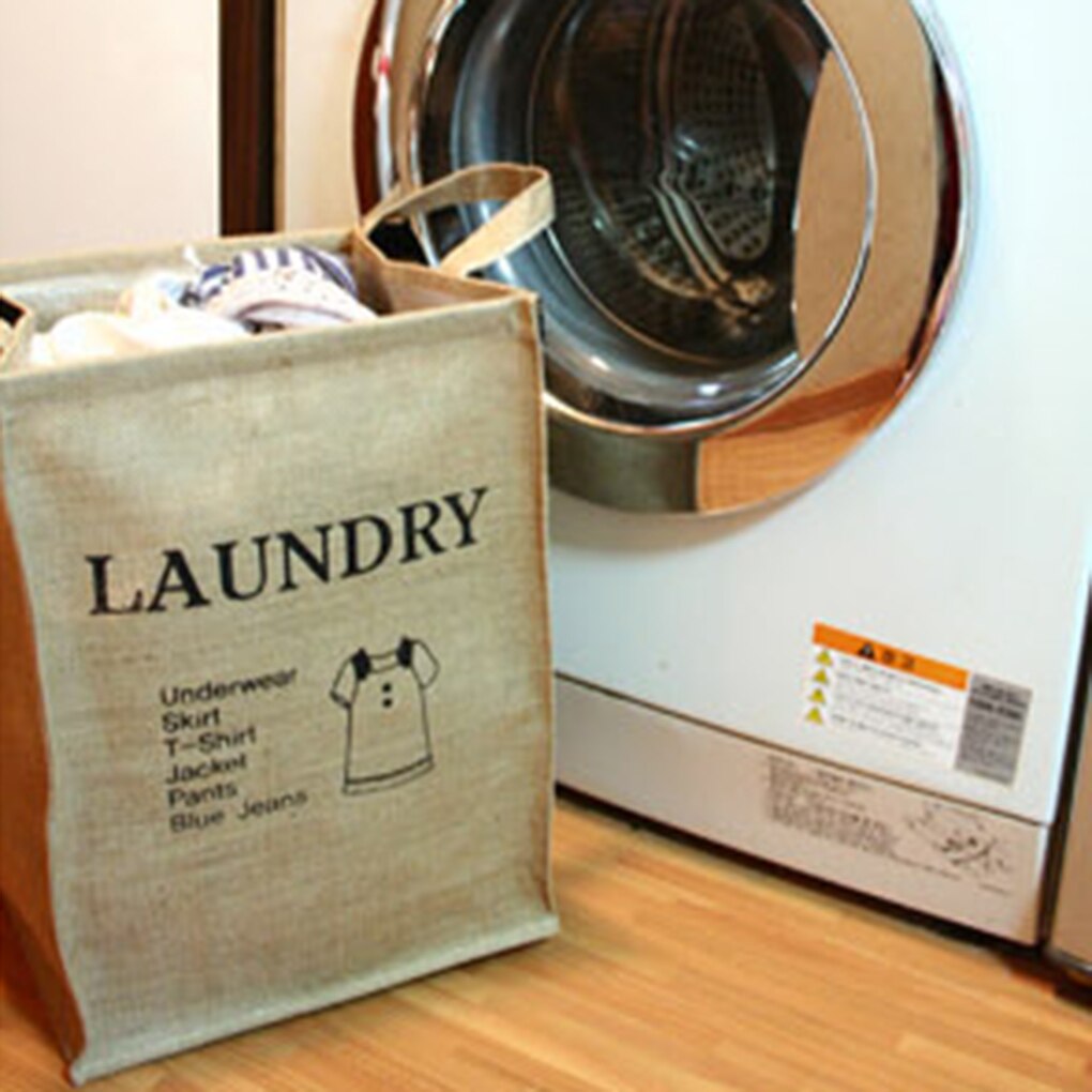 Useful and Affordable COTTON &amp; LINEN Laundry Basket Storage Box Container Sundries Organizer