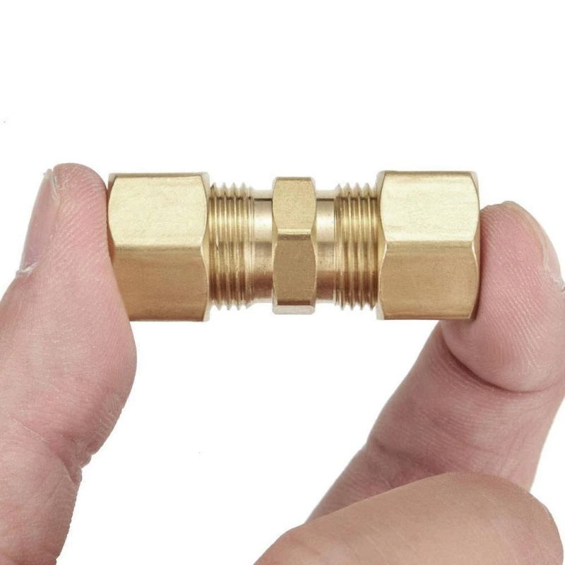 Raccords de tuyau de frein en laiton, raccords union de ligne de frein de voiture, connecteur droit, accessoires de joint de réparation de tuyau de frein, 3/16"