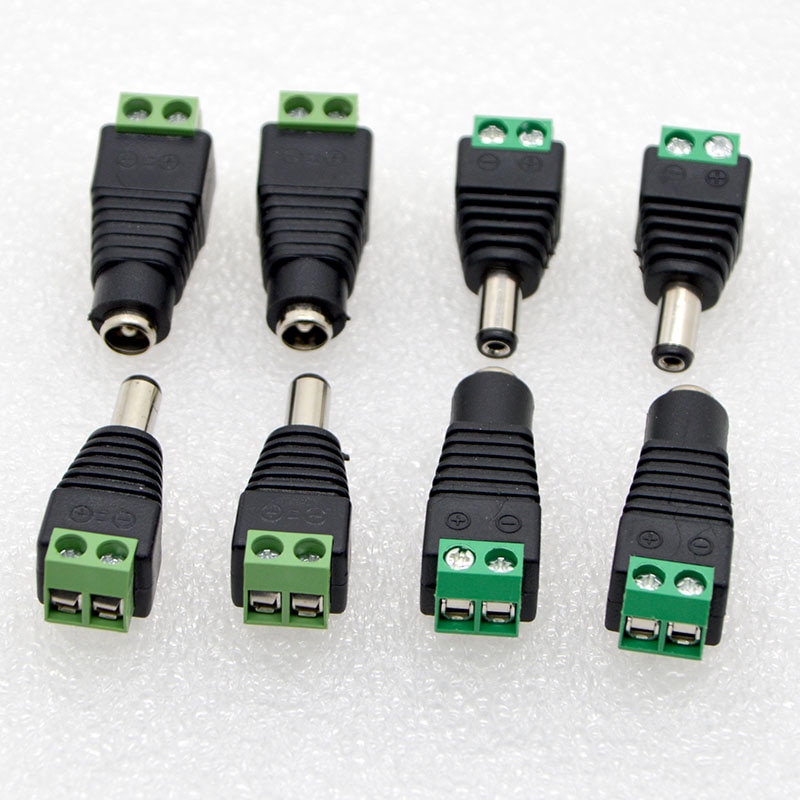 5sets DC Power Socket 5.5X2.1,5.5X2.5 mm 12V DC Power Interface Male And Female Plug Connector Special