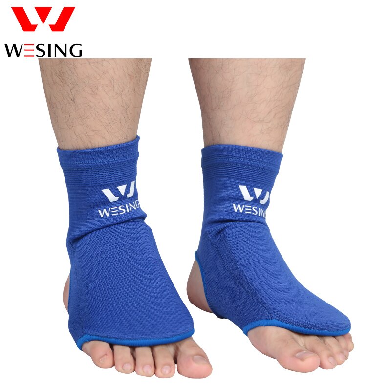 Westing-tobillera de algodón protector de empeine MMA, Sanda, boxeo, Taekwondo, Muay Thai, kárate: blue / M