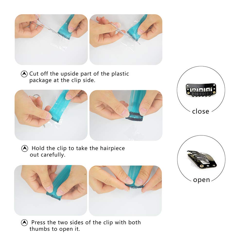 Clip In Een Stuk Kleur Haar Lange Golvende Kleurrijke Regenboog Synthetisch Hair Extensions 22 Inch Party Hoogtepunten Voor Vrouwen Kids meisjes