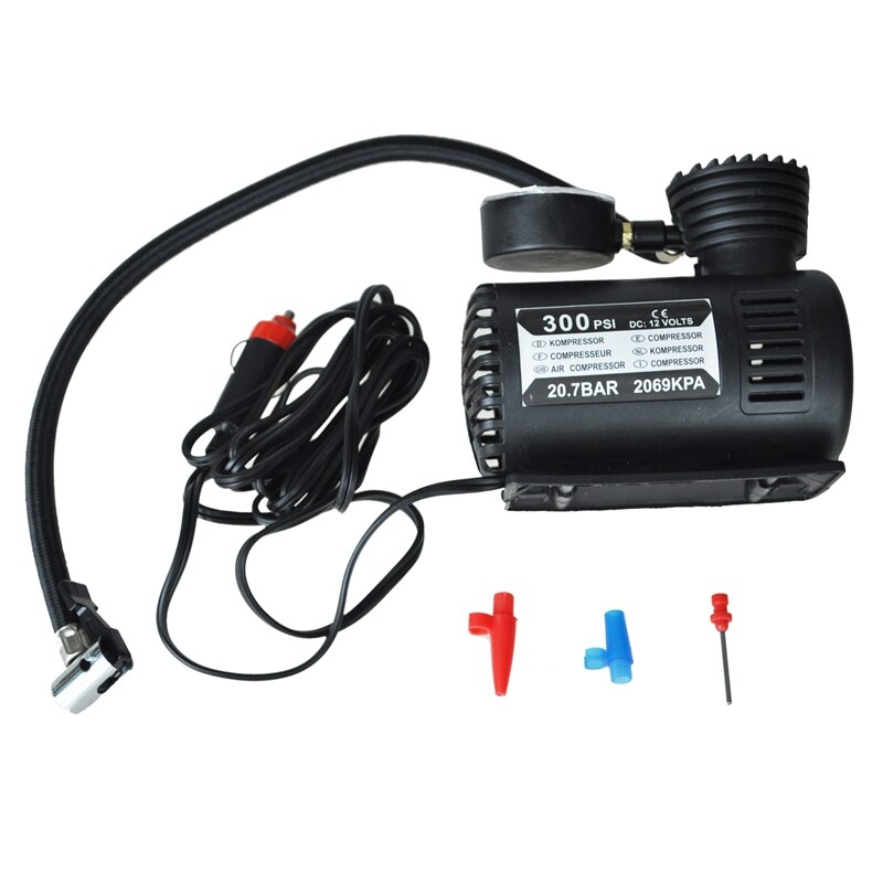 12V Auto Auto Elektrische Pomp Air Compressor Draagbare Tire Inflator 300Ps