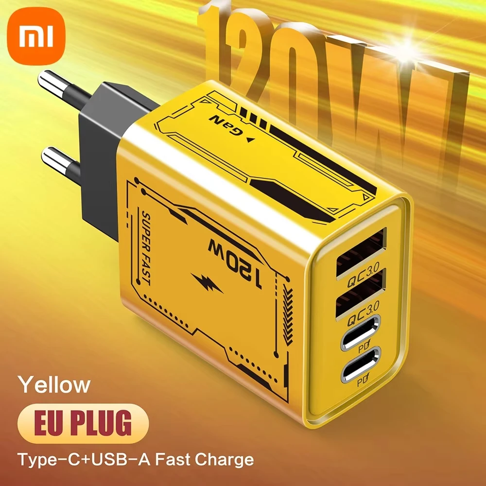 Caricatore GaN 120W, 6 Porte USB C E USB-A, Stazione Di Ricarica - Foto 8