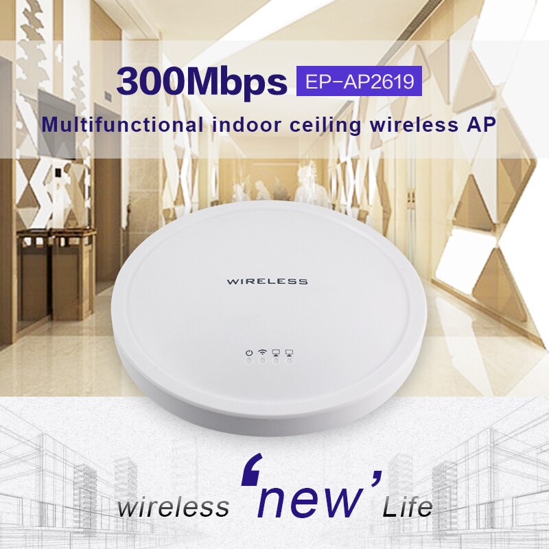 Edup Draadloze Ap Router 300Mbps Wifi Plafond Draadloze Wifi Enterprise 2.4Ghz Draadloze Wifi Systeem Ap 24V Poe access Point Ap