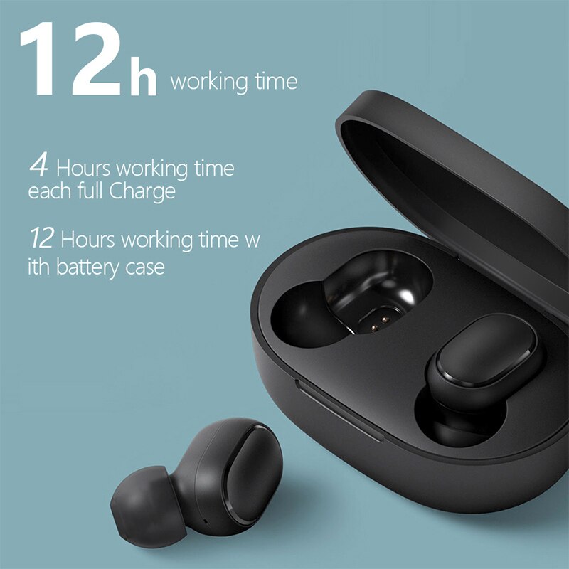 100% Original Xiaomi Redmi Airdots 2 Bluetooth 5.0 Wireless Bass Stereo Handsfree Earbuds AI Control with Mic