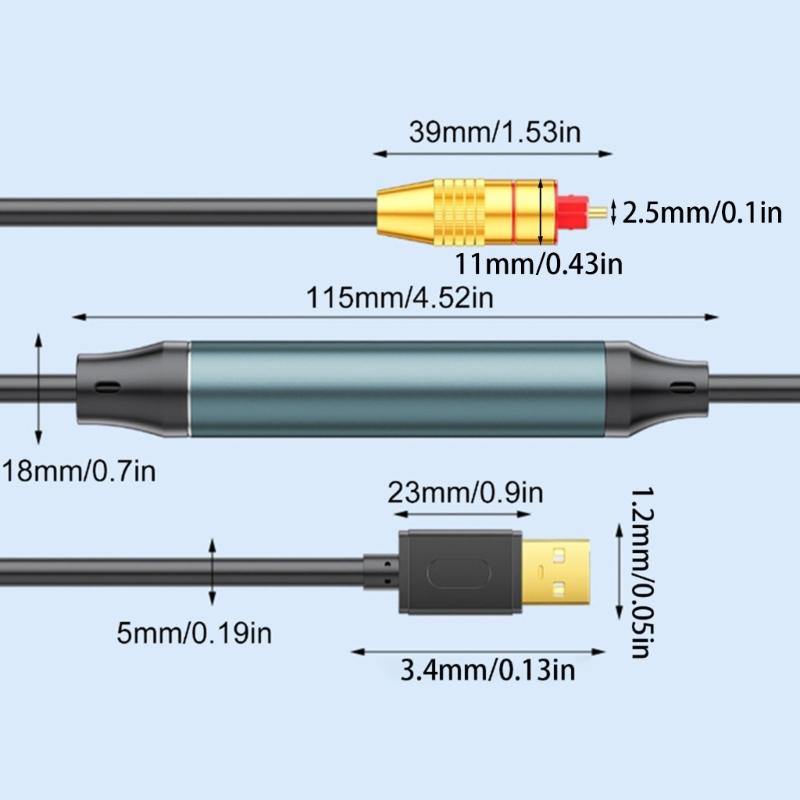 Cable sonido analógico óptico fibra Digital USB SPDIF Cable convertidor sonido Coaxial Digital para altavoces HDTV