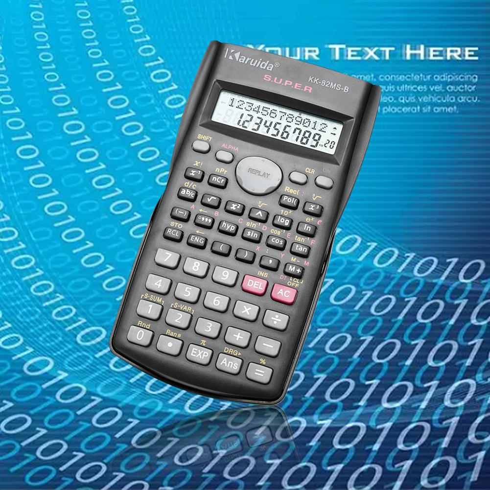Handheld Student's Scientific Calculator 2 Line Display 82MS-A Portable Multifunctional Calculator for Mathematics Teaching
