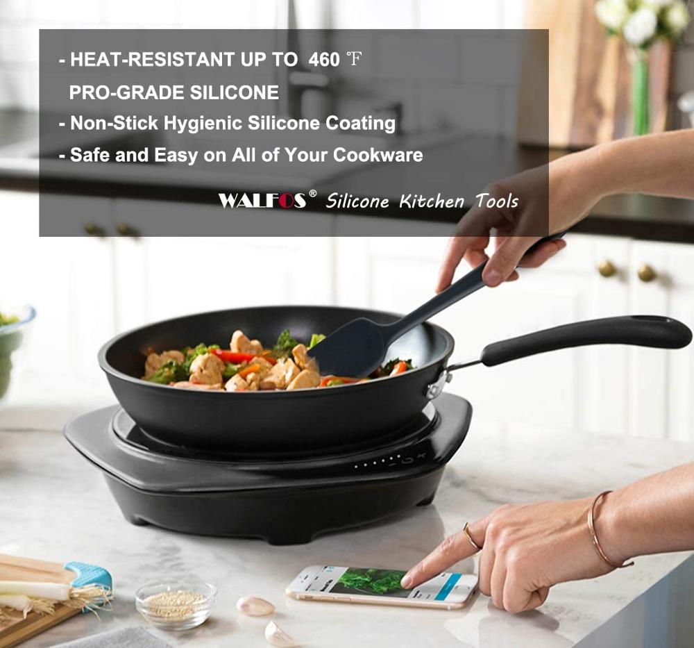 Walfos Set Van 3 Hittebestendige Siliconen Koken Gereedschap Keukengerei Bakken Gebak Gereedschap Spatel Cake Spatels Cook Set