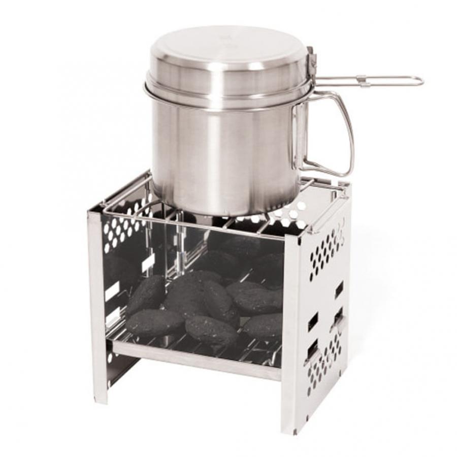 Mini parrilla plegable de acero inoxidable para barbacoa, soporte para cocina de carbón, accesorios para barbacoa enrollados al viento, herramientas para barbacoa