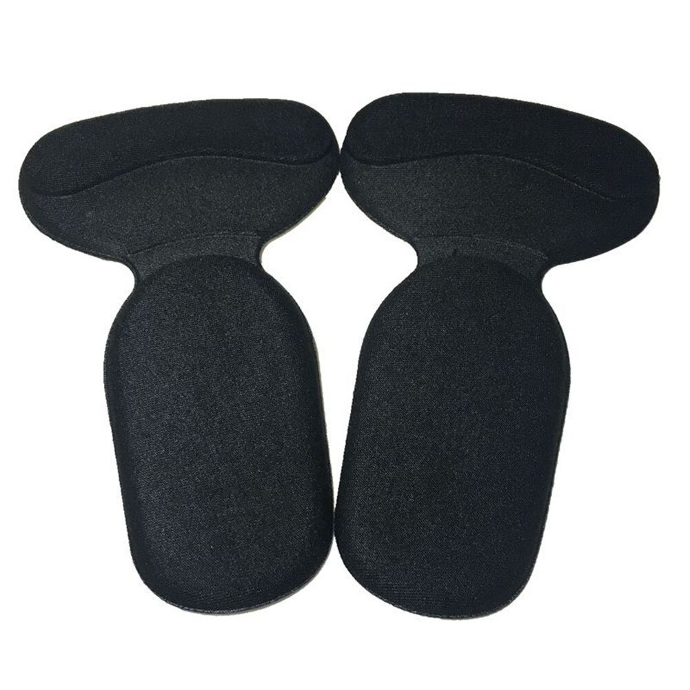 Plantillas en forma de T para zapatos, almohadillas de tacón alto, plantilla Súper suave, cojín de esponja antideslizante, Protector para el talón, ,: Black