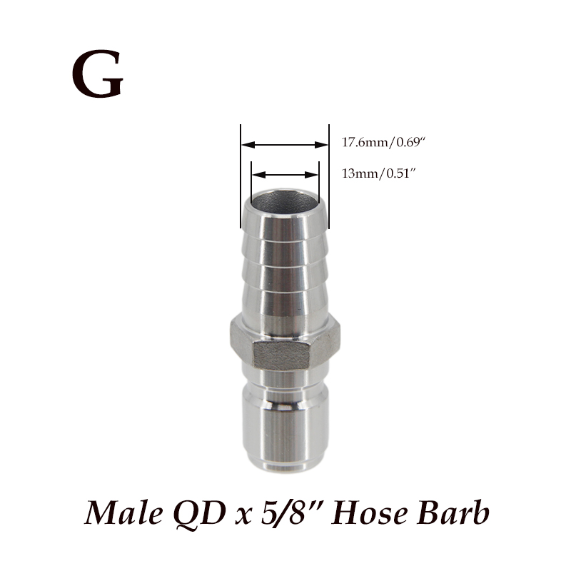 Homebrew beer quick disconnect 304 rostfritt stål kullås stil: Vinröd