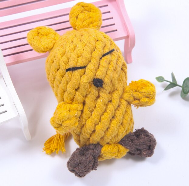 Pet Toys For Big Dog Funny Cotton Animals Shape Puppy Small Dog Toy Chew Knot Teeth Cleaning Rope Toys: 6