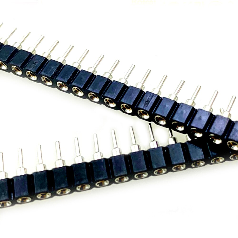 10Pcs 2.54Mm 1x40Pin Strip Tin Pcb Panel Ic Breakable Ronde Vrouwelijke Pin Header Connector