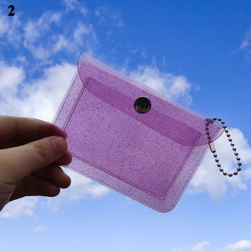 Impermeabile Trasparente Della Borsa Della Moneta del Supporto di Carta di IDENTIFICAZIONE del PVC di Modo Delle Donne Cassa di Carta Del Raccoglitore Sottile Della Carta di Credito Del Supporto di Carta Del Sacchetto: 9